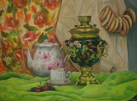 Тульский самовар декоративный натюрморт