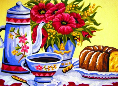 Чаепитие гуашью