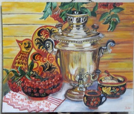 Тульский самовар декоративный натюрморт
