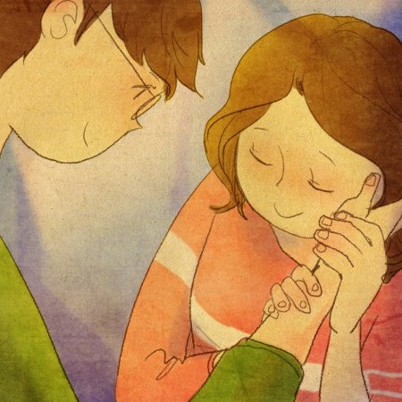 Мама с ребенком карандашом