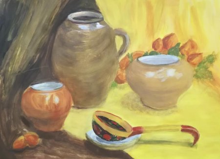 Сельский натюрморт карандашом