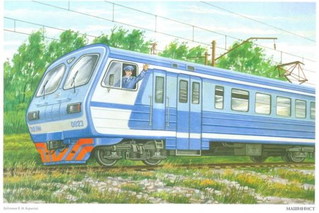 Паровоз с 3 вагонами