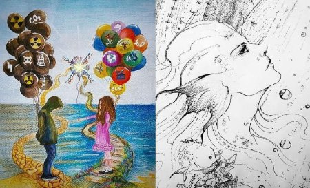 Рисунок на тему разноцветные капли