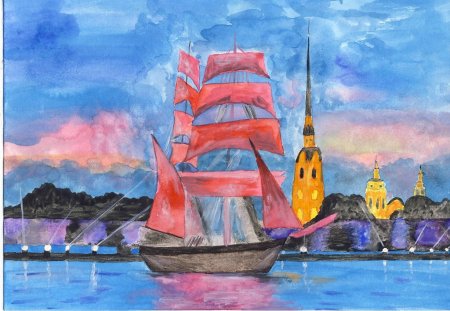 Петропавловская крепость рисунок детский