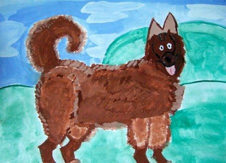Собака детский рисунок