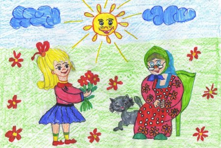 Рисунок моя бабушка