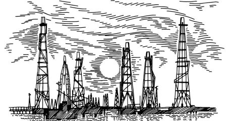 Буровая вышка вектор