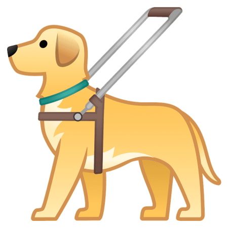 Собака поводырь ЭМОДЖИ