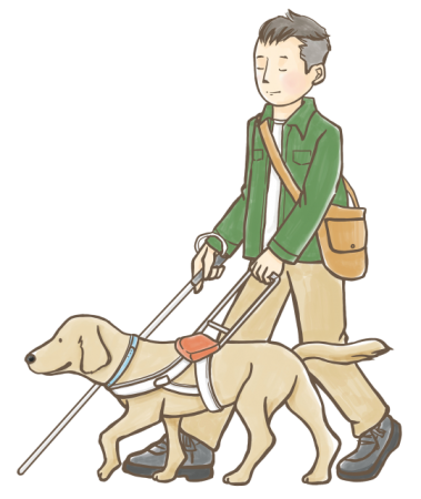 Собака поводырь вектор