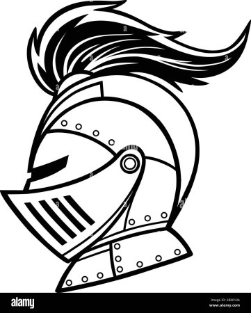 Рыцарский шлем векторный