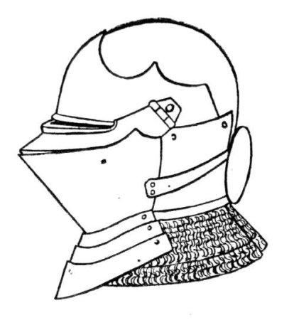 Пиктограмма средневековый шлем