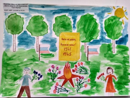 Детские рисунки на тему неизвестный солдат