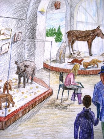 Детские рисунки на тему музей