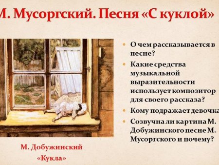 Вокальный цикл детская Мусоргский