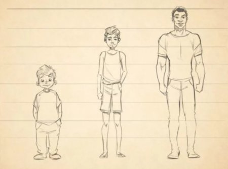 Тело подростка для рисования