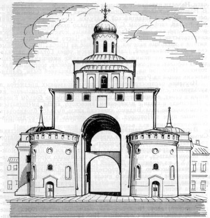 Золотые ворота Владимир черно-белое