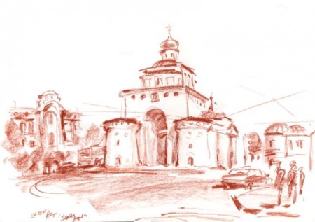 Рисунок золотых ворот