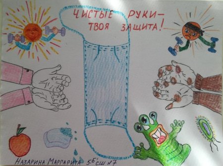 Плакат чистые руки