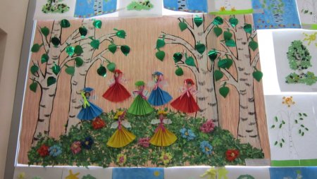 Коллективная работа русская Березка