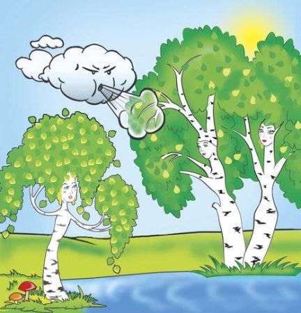 Березки мультяшные