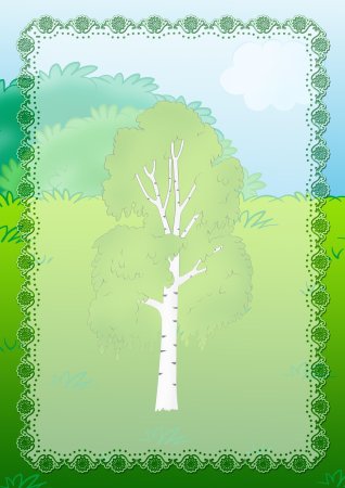 Береза картинка для детей