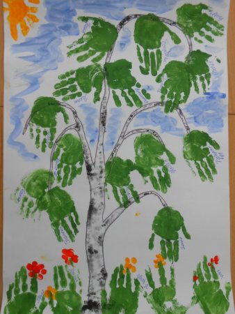 Нетрадиционное рисование березы