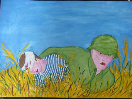 Детские военные рисунки