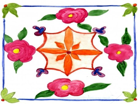 Раскраска платок с узорами