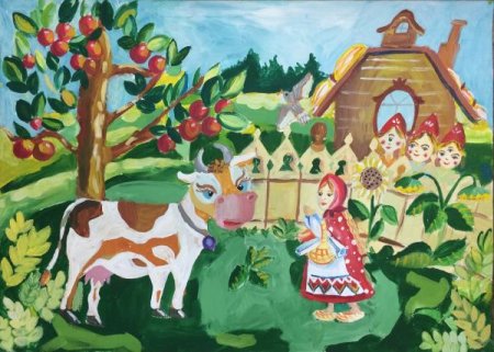 Рисунок к сказке крошечка Хаврошечка 3 класс