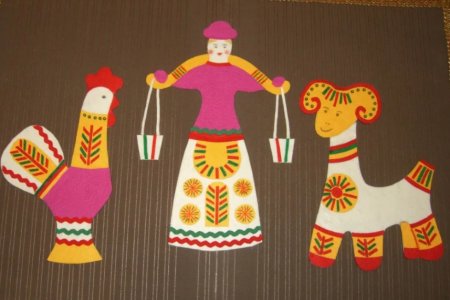 Филимоновская игрушка трафарет Барыня