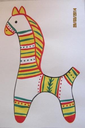 Филимоновской игрушки конь