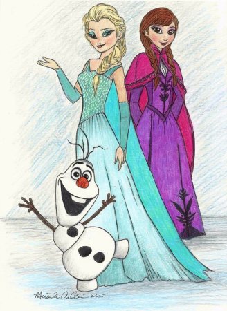 Эльза и Анна Холодное сердце срисовать