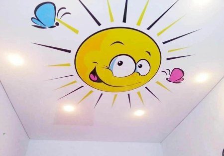 Натяжные потолки с фотопечатью в детскую
