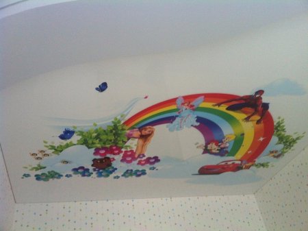 Натяжные потолки с фотопечатью для детей