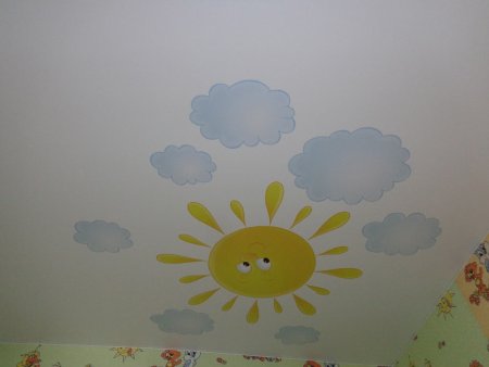 Натяжной потолок солнышко