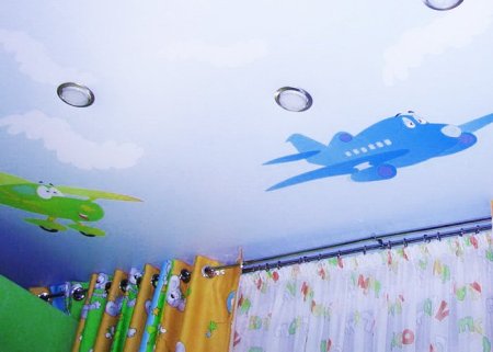 Фотопечать на потолок для мальчика