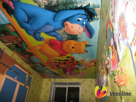 Натяжной потолок в детскую комнату с фотопечатью