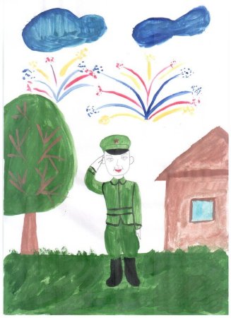 Спасибо солдат рисунок