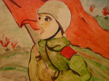 Поклон тебе солдат России рисунок