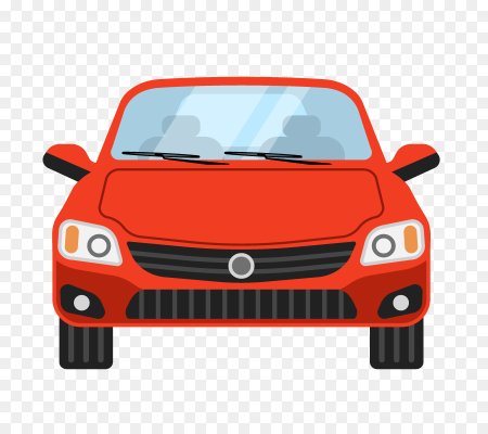 Машинка спереди вектор