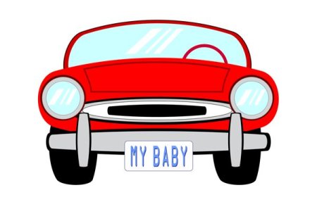 Контур спереди автомобиля вектор