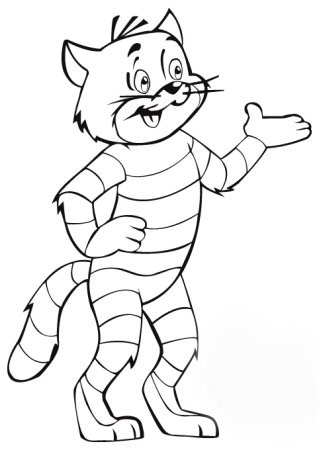 Раскраска кот Матроскин из Простоквашино