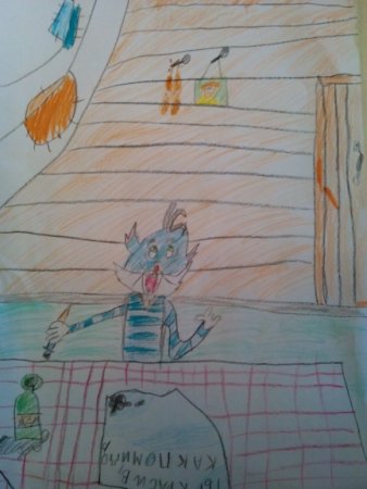 Кот Матроскин детские рисунки