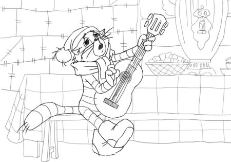 Раскраска "в Простоквашино"