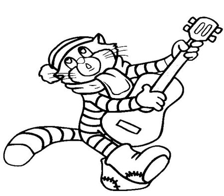 Раскраска кот Матроскин из Простоквашино