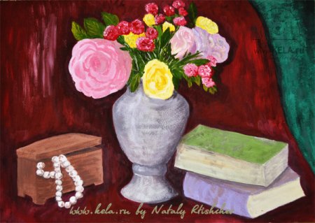 Цветы гуашью