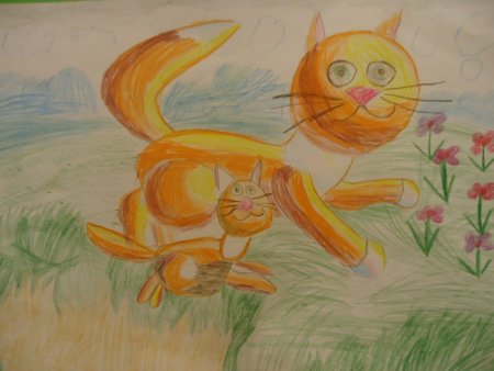 Детские рисунки кошек