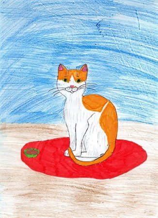 Детские рисунки котов