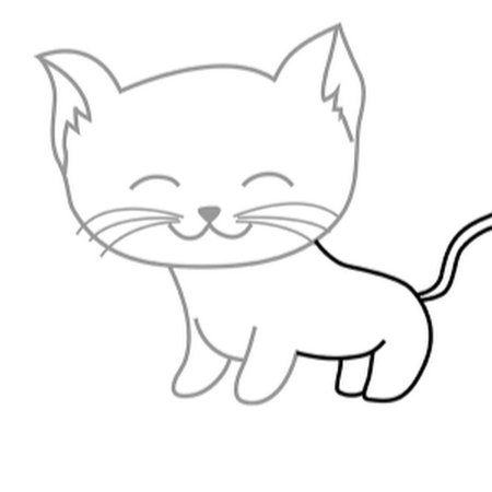 Кошка цветными карандашами