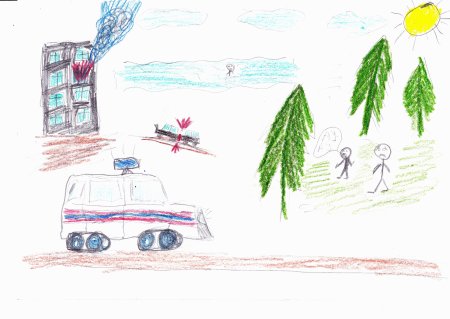 Служба спасения глазами детей